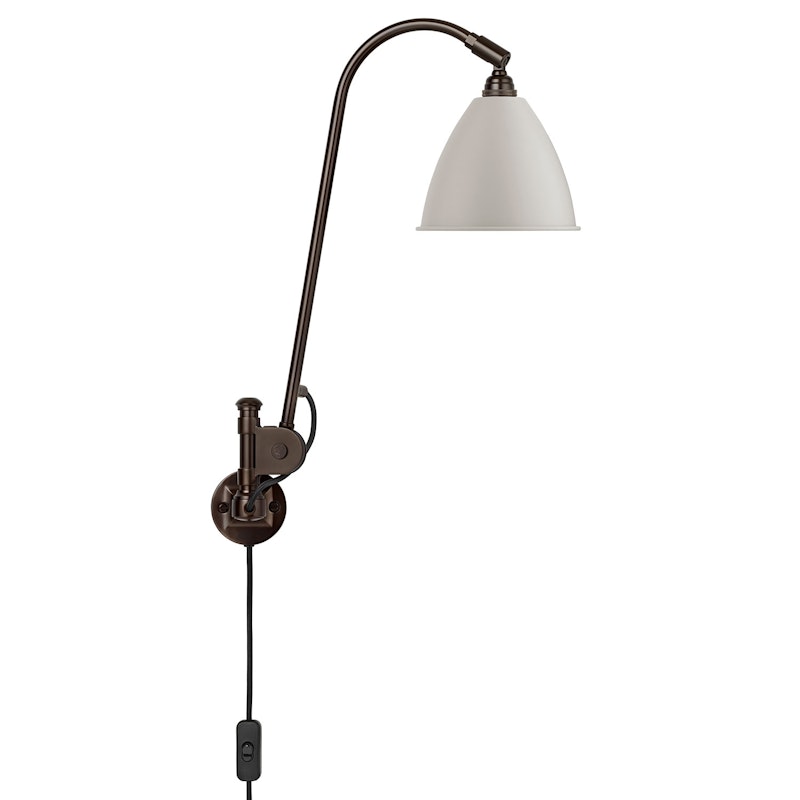 Bestlite BL6 Vägglampa, Black Brass/Classic White