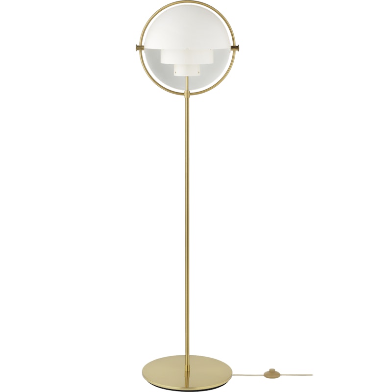 Multi-Lite Golvlampa, Brass / Vit